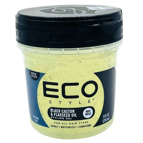 EcoStyler Styling Gel Black Castor & Flaxseed Oil 8oz - Main Image