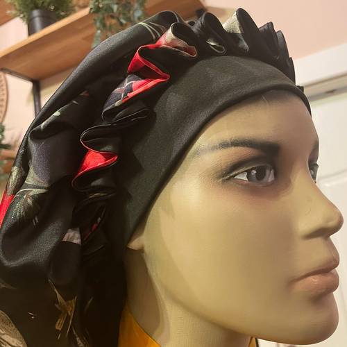 HAIR BONNET – ASSORTED COLORS & STYLES - Additional Image