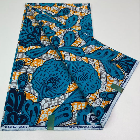 African Print Cotton Wax Fabric