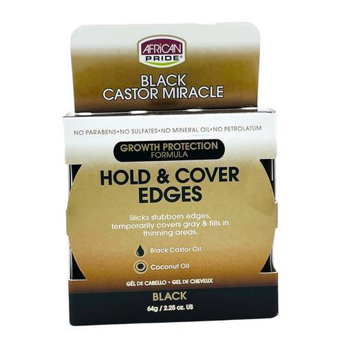 African Pride Black Castor Edge Gel 64G - Main Image
