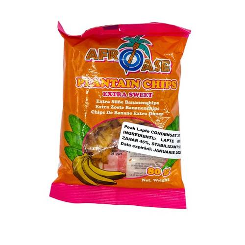 Plantain Chips Extra Sweet AFROASE 80g - Main Image