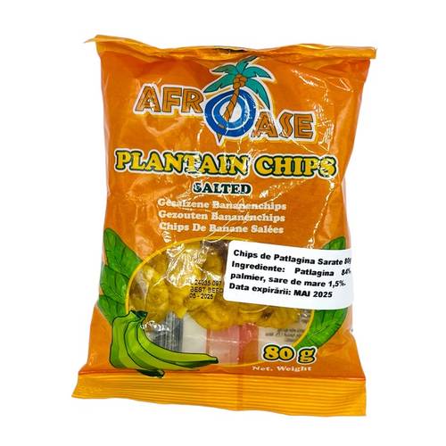 Plantain Chips Salted AFROASE 80g - Main Image