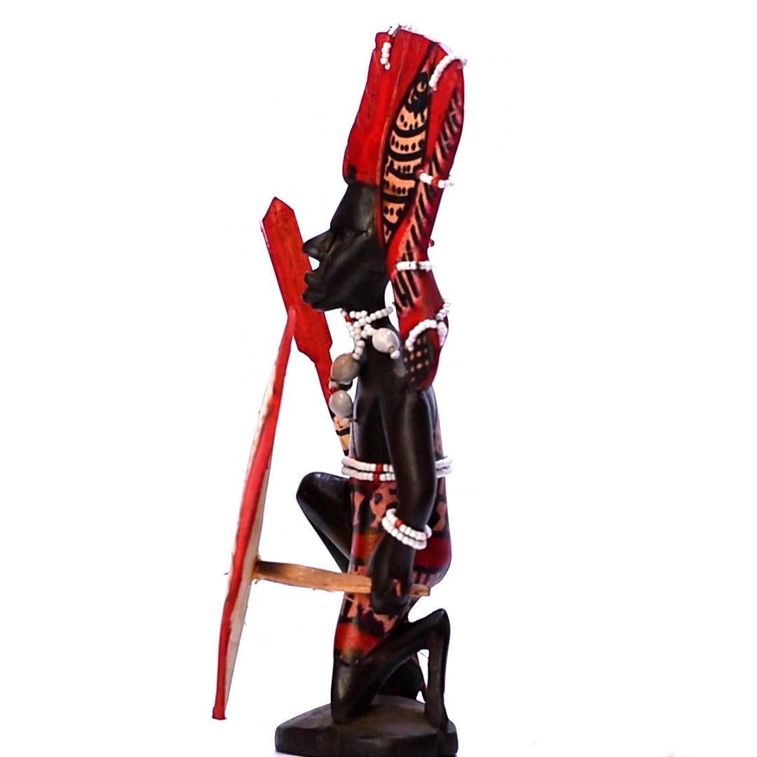 Handmade African Warrior Figurin