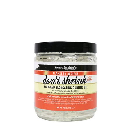 Aunt Jackie’s Flaxseed Don’t Shrink Gel For Curly Hair Predisposed to Shrinkage