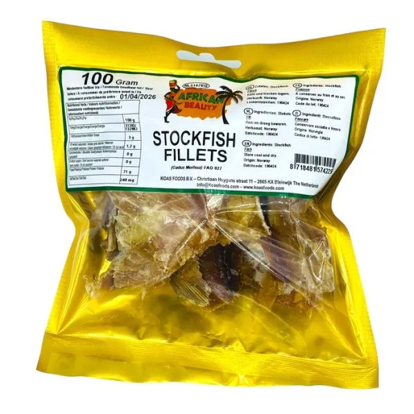 Stockfish COD fillets 100G